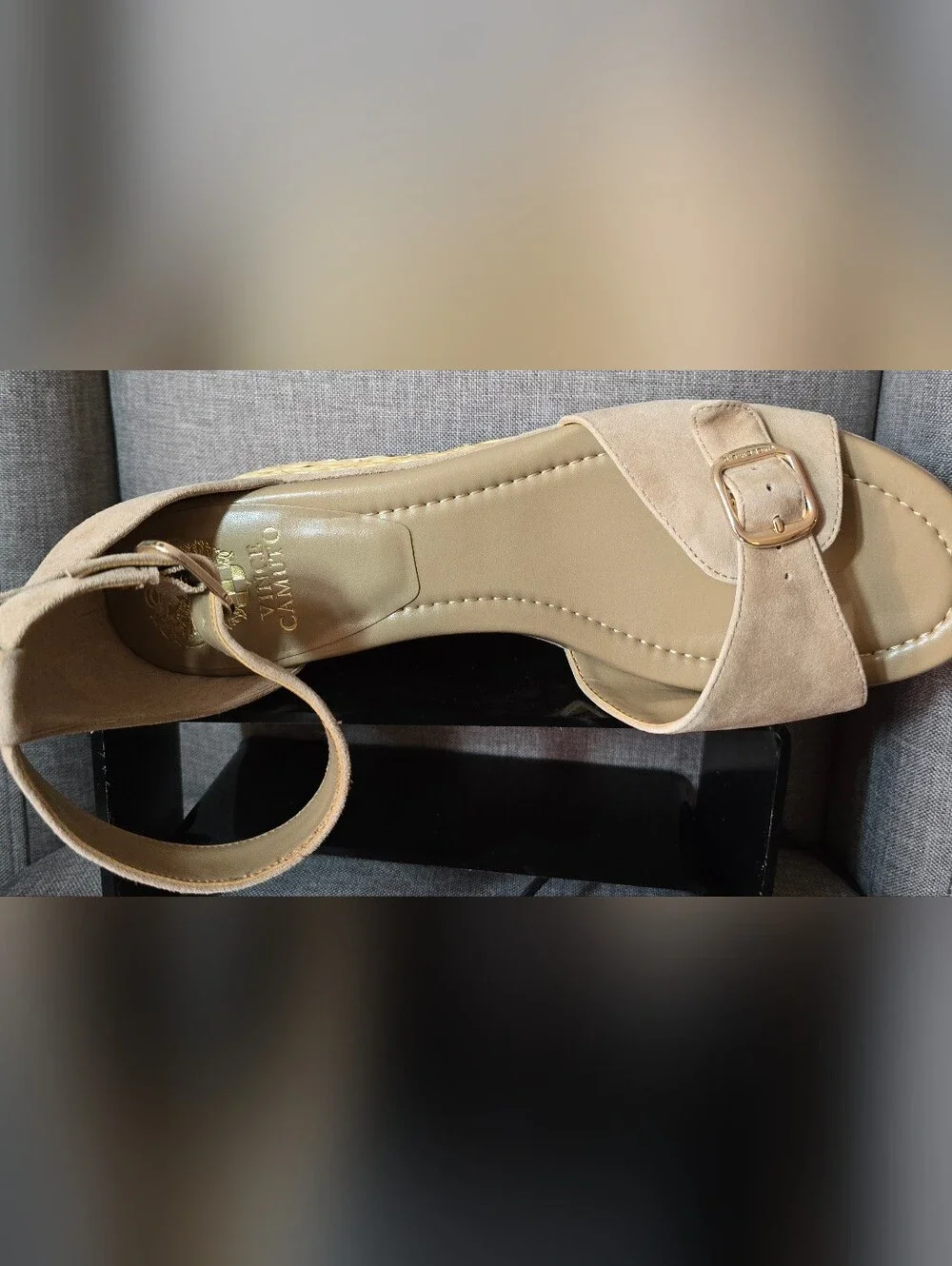 Vince Camuto Adjustable Tortilla Suede Espadrille Platform Sandals